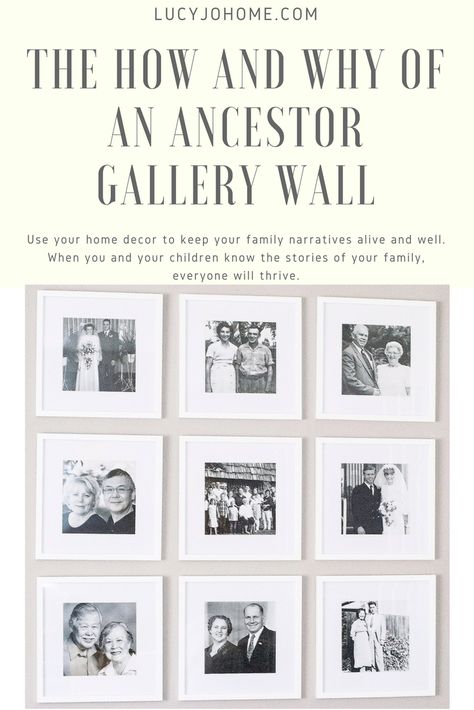 Generation Wall Ideas, Ancestors Photos Wall, Generational Family Photo Wall, Ancestor Picture Wall, Family History Wall Display, Family History Gallery Wall, Ancestry Wall Display, Ancestor Wall Display, Family Tree Gallery Wall