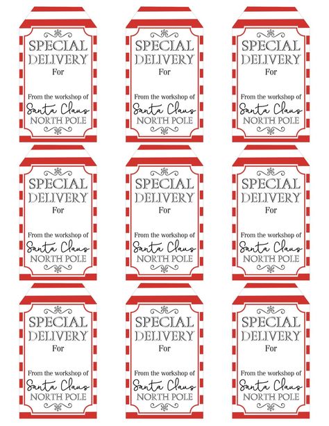 Free Printable Santa Gift Tags, Santa Gift Tags Printable, Santa Label, Santa Tags, Diy Christmas Gifts For Kids, Santa Letters, Santa Tag, Christmas Gift Tags Diy, Santa Gift Tags