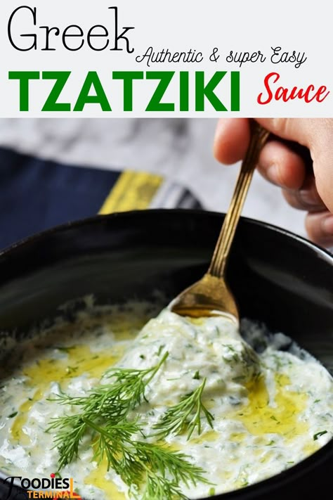 How To Use Tzatziki Sauce, Tsaziki Sauce Recipe, Greek Taziki Sauce Recipe, Tezikki Sauce, Greek Chicken Sauce, Greek Dinner Ideas Tzatziki Sauce, Gyro Recipe Sauce, Gyro Recipe Tzatziki, Greek Taziki