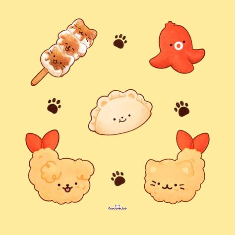 I couldn’t just stop at drawing the tempura puppy the other day. These designs will be part of a sticker sheet that’ll be released with my next shop update (date tbd). #cuteart #digitalart Tempura Drawing, Food Sticker, Food Drawings, 100 Things To Do, Cute Food Drawings, Kawaii Stuff, Architecture Drawing Art, Sticker Ideas, Food Stickers