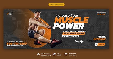 Free PSD gym and fitness web banner temp... | Free Psd #Freepik #freepsd #gym-banner #fitness-banner #gym-template #sports-banner Gym Banner Background, Fitness Banner Design, Gym Banner Design, Sports Banner Design, Gym Template, Roller Banner Design, Base Banner, Fitness Banner, Gym Posters