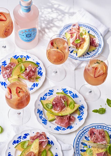 Perfect Italian Starter​

This delicious prosciutto and melon starter may seem simple, but it is delicious and will wow dinner party guests.​

The recipe combines salty Italian prosciutto and sweet, fresh melon with a subtly balanced dressing - and is the right way to start any Italian meal. ​

Pair with a Malfy Gin Rosa Spritz, a refreshing gin cocktail that compliments the dish and brings out all its flavour.​

#melonandprosciutto #italianstarter #aperitivo #prettydrinks #alcoholicdrinkinspo Melon Starter, Melon Platter, Gin Rosa, Aperitivo Hour, Rose Recipe, Malfy Gin, Italian Starters, Prosciutto Melon, Seasoned Chickpeas