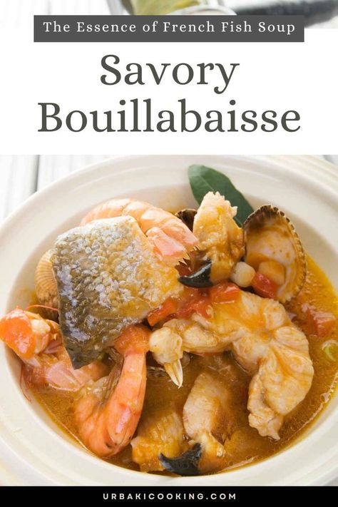 Bouillabaisse, the renowned French fish soup, captures the essence of coastal cuisine and embodies the vibrant flavors of the Mediterranean. Originating from the picturesque region of Provence, specifically Marseille, this iconic dish has gained international recognition as a symbol of French gastronomy. The history of bouillabaisse traces back to the ancient Greek and Roman civilizations, where fishermen utilized a combination of locally caught fish and humble ingredients to... French Soup Recipes Authentic, Boulabase Soup, French Cauliflower Soup, Leak Soup French, French Fish Soup, Bouillabaisse Recipe, Fish Soup, European Recipes, Global Cuisine