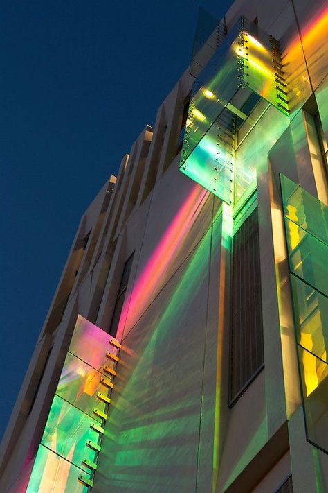 Mall Facade, Colored Shadow, Green Facade, Public Space Design, Facade Lighting, Studios Architecture, Architecture Awards, Glass Facades, Wayfinding Signage