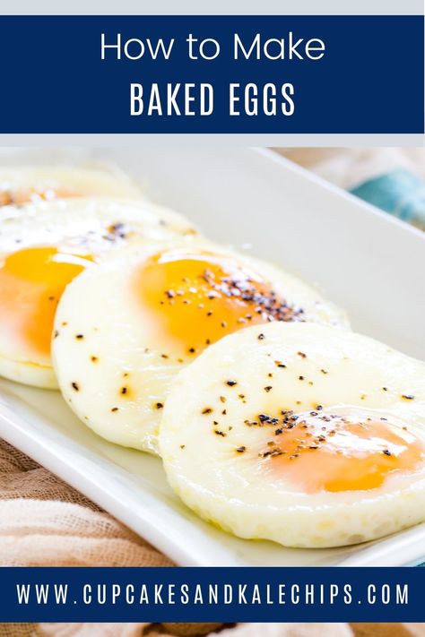 Oven Over Easy Eggs, How To Make Eggs In The Oven, Eggs In The Oven Recipes, Meal Prep Breakfast Ideas Healthy Eggs, Egg In The Oven, Baked Over Easy Eggs, Baking Eggs In Silicone Mold, Sunny Side Up Eggs In Oven, Make Eggs In Oven