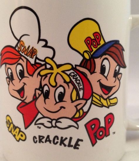 Cereal Characters, Snap Crackle Pop, Kickin It Old School, Welcome To Our Family, Owl Clip Art, Pop Characters, Childhood Memories 90s, Krispies Treats, Mugs Ceramic