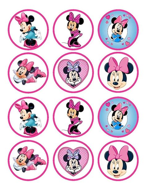 Princess Sofia Cupcakes, Sofia Cupcakes, Minnie Mouse Games, Minnie Mouse Pics, Minnie Mouse Pinata, Minnie Mouse Template, Minnie Mouse Party Supplies, Minnie Mouse Printables, Minnie Mouse Cupcake Toppers