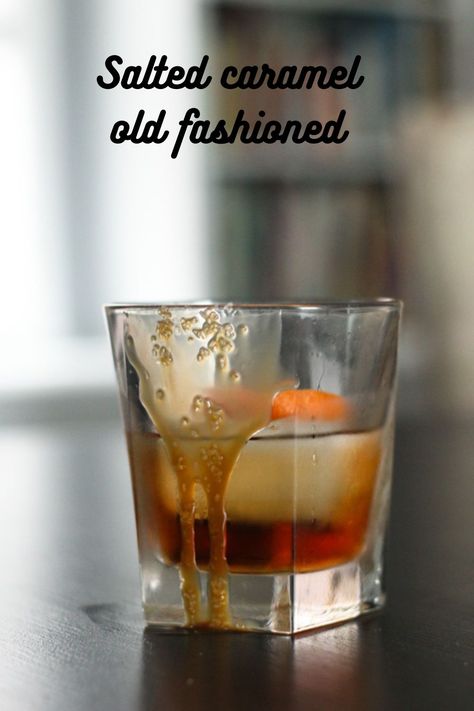 I'm taking one of the oldest and most iconic cocktails and giving it a modern twist. This salted caramel old fashioned made with salted caramel whiskey, gives this time honored drink a luxurious and decadent edge. This cocktail is perfect for fall and winter evenings when you're craving something cozy but refined. Salted Carmel Whiskey Recipe, Old Smokey Salted Caramel Whiskey Drinks, Salted Caramel Old Fashioned, Carmel Whiskey Cocktails, Crown Caramel Drinks, Ole Smokey Salted Caramel Whiskey Drinks, Salted Caramel Cocktail, Salted Caramel Whiskey Drinks, Salted Caramel Crown Drinks