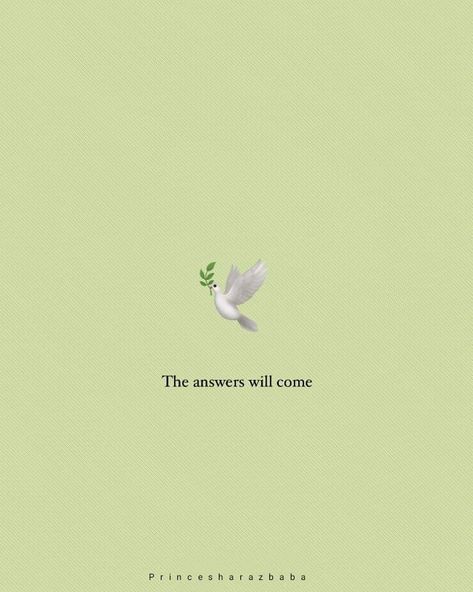 The answers will come... Short Quote, Short Quotes, Proverbs, Quotes