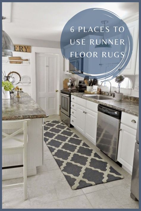 There is an infinity of rooms and places in which a runner rug can be placed. In this article, we will explore the versatility of runner rugs, see some of the rooms in which a runner rug can be placed to embellish the area or render it safer, and find out about the best place to find runner rugs of the utmost quality. Read more here: https://www.magicrugs.com/blog/6-places-to-use-runner-floor-rugs/ Rug Runners Around King Bed, Galley Kitchen Rug Ideas, Hallway Runners Ideas Entrance Halls, Kitchen Rug Ideas Layout, Long Rug Runner, Galley Kitchen Rug, Bedroom Runner Rug Ideas, Hall Runner Rug, Runner In Kitchen