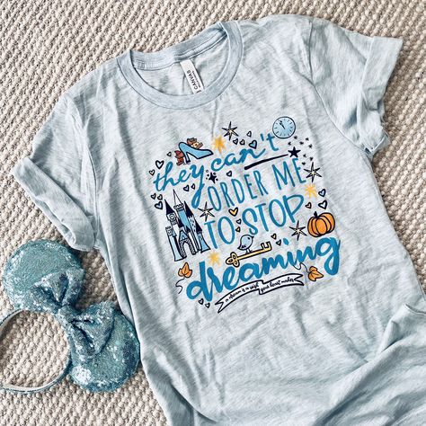 Disney Princess Pattern, Blue Disney Characters, Cinderella Tshirt, Rundisney Princess, Cinderella Shirt, Disney Attire, Disney Princess Shirts, Cinderella's Castle, Disney Princess Outfits