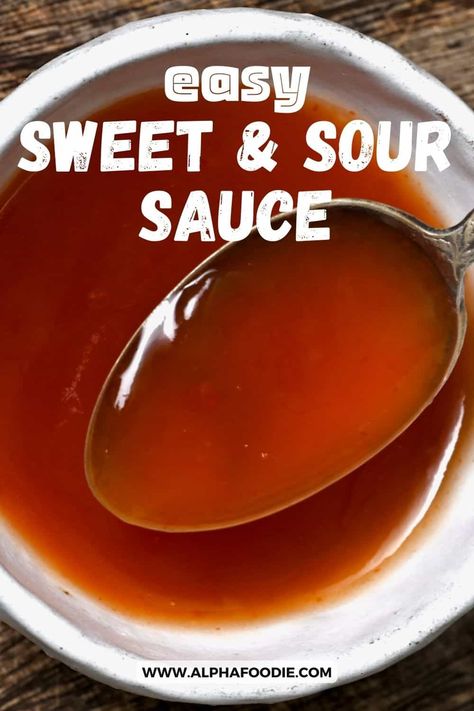 Sweet, sticky, and good with just about anything, my homemade sweet and sour sauce is quick and simple to make for cooking, dipping, or drizzling. Sweet And Sour Sauce Healthy, Diy Sweet And Sour Sauce Easy, Restaurant Style Sweet And Sour Sauce, Homemade Sweet And Sour Sauce Easy, Sweet & Sour Sauce, Sweet And Sour Sauce With Pineapple, Sweet Chili Pineapple Sauce, Best Sweet And Sour Sauce Recipe, Best Sweet And Sour Sauce