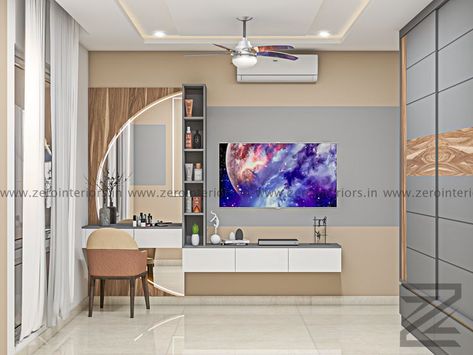 Tv Unit Design With Dressing Table, Tv Cabinet With Dressing Table, Tv Panel With Dressing Table, Tv Unit With Dressing Table, Tv Unit With Dressing, Dresser Designs, Small Tv Unit, Dressing Unit, Simple Tv