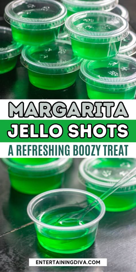 Margarita Jello Shots Recipe (Made With Tequila) | Tequila Jello Shots Margarita Jello Shots Recipe, Green Jello Shots, Malibu Jello Shots, Tequila Jello Shots, Holiday Jello Shots, Easy Jello Shots, Margarita Jello Shots, Margarita Jello, Blue Jello Shots