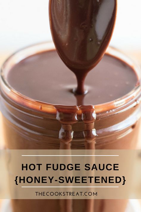 This decadent quick hot fudge sauce is sweetened with honey and absolutely and amazingly delicious. I’d say dangerously so, especially since it’s only about 5 minutes away from your tummy at any given time. #TheCooksTreat #HotFudgeSauce Honey Fudge, Naturally Sweetened Desserts, Recipe Using Honey, Homemade Hot Fudge, Future Chef, Honey Chocolate, Hot Fudge Sauce, Honey Sauce, Homemade Fudge