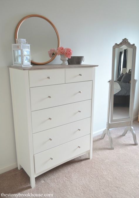 Bedroom Dresser After Aesthetic Bedroom Dresser, Dresser Room Ideas, Tall Dresser Decor Bedroom, Tall Dresser Decor, Paint A Dresser, Dresser Inspiration, Dresser Tall, Dresser Decor Bedroom, Boy Dresser