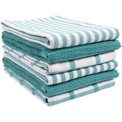 Kitchen Color Pallet, Teal Kitchen, Kitchen Surfaces, Blue Towels, Tea Towel Set, Kitchen Color, Kitchen Towel Set, Terry Towel, Stylish Kitchen