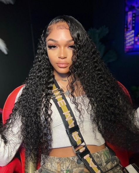 Wavy Human Hair Wigs, Future Hairstyles, Curly Lace Frontal, Curly Lace Wig, Frontal Wig Hairstyles, Side Part Hairstyles, Curly Weave Hairstyles, Long Hair Wigs, Quick Weave Hairstyles