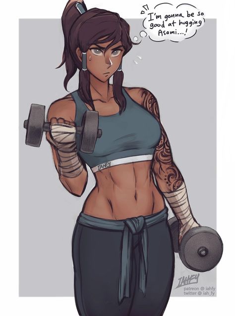 How To Draw Muscles, Body Type Drawing, Tomboy Art, Buff Women, Curls For The Girls, Korra Avatar, Avatar Series, Woman Sketch, Avatar The Last Airbender Art