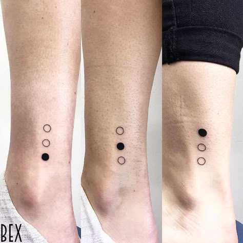 Dot Tattoo Meaning, 3 Dot Tattoo, Three Sister Tattoos, Siblings Tattoo For 3, Matching Bff Tattoos, Cousin Tattoos, Sisters Tattoo, Brother Tattoos, Dot Tattoos