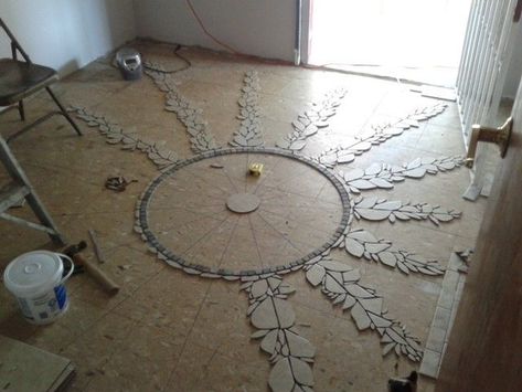 Designing Your Mosaic Floor: 67 Steps (with Pictures) Mosaic Floor Bathroom, Mosaic Bathroom Floor, Background Tile, Mosaic Floor Tile, Mosaic Tile Art, Mosaic Floor, Floor Art, Diy Flooring, Mosaic Flooring