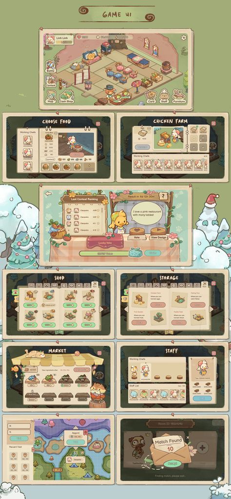 Dine Together Game Art on Behance การออกแบบ Ui Ux, Dine Together, Restaurant Game, Game Card Design, Relaxing Game, Indie Game Art, Game 2d, 2d Game Art, Video Game Design