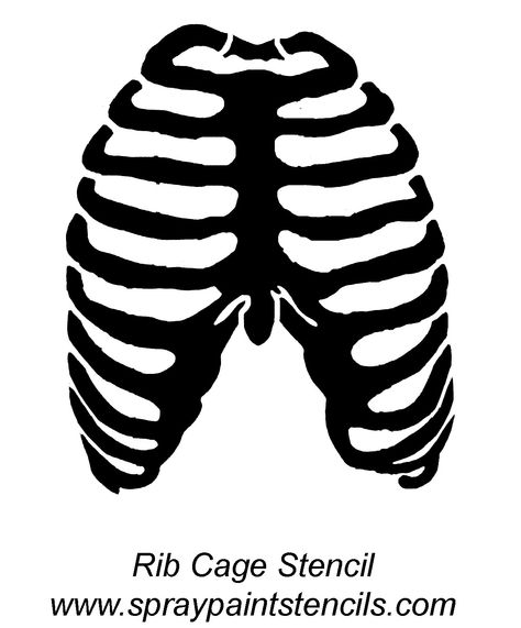 Rib cage Ribs Sketch, Rib Cage Stencil, Rib Cage Line Art, Rib Cage Shirt Diy Bleach, Skeleton T Shirt Rib Cage Bleach, Tattoos Of Rib Cages, Rib Cage Drawing, Beginner Tattoos, Punk Fashion Diy