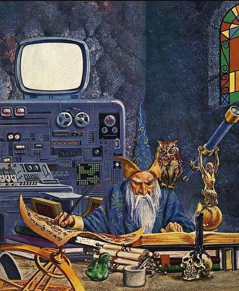 Vintage Sci-fi Art on Instagram: “Who is this? (Wrong answers only!) Follow: @gigantic.creatures Artist: Gray Morrow Hashtags: #scifi #vintagescifi #scifiart #scifiworld…” Wizard Gang, Cool Wizard, Wizard Core, We Love Casting Spells, Shadow Wizard, Money Gang, Evil Wizard, Fantasy Wizard, 70s Sci Fi Art