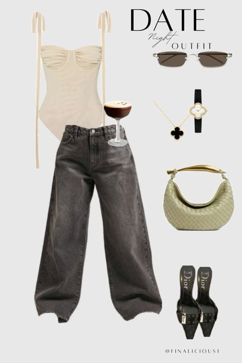 Casual First Date Outfit Summer, First Date Night Outfit, Dinner Night Outfit, Dinner Date Outfit, Night Time Outfits, Date Night Outfit Ideas, Trendy Date Night Outfit, Night Outfit Ideas, First Date Outfits