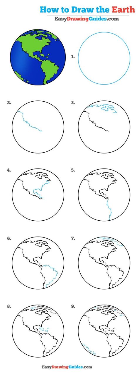 Learn How to Draw the Earth: Easy Step-by-Step Drawing Tutorial for Kids and Beginners. #Earth #drawingtutorial #easydrawing See the full tutorial at https://easydrawingguides.com/draw-earth-really-easy-drawing-tutorial/. Earth Doodle Easy, Easy Earth Painting, World Easy Drawing, How To Draw Earth, How To Make Earth, Earth Drawing, Desenhos Love, Planet Drawing, Earth Drawings