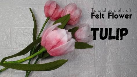 Tulip Felt Flowers Embroidery Sculpture, Felt Tulips, Felt Tulip, Felting Flowers, Make Felt Flowers, Felt Flower Tutorial, Sculpture Inspiration, Felt Flowers Diy, Flannel Flower