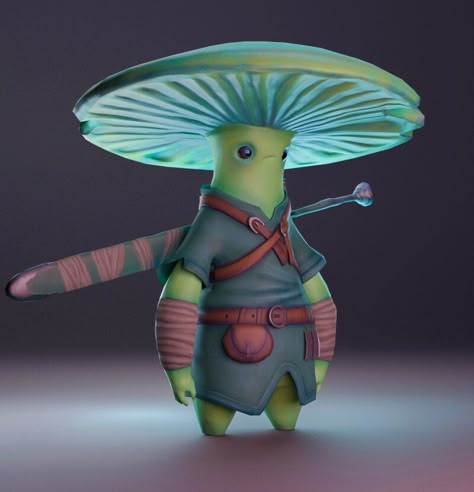 ArtStation - Mushroom warrior Mushroom Warrior, Character Modelling, Warrior Character, Creature 3d, Mushroom Paint, Character Model Sheet, Cute Food Drawings, My Character, Fantasy Collection