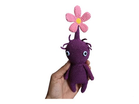 DIGITAL FILE PDF Purple pikmin pattern crochet amigurumi doll handmade Pikmin Crochet, Purple Pikmin, Doll Handmade, Crochet Hook, Pattern Crochet, Crochet Patterns Amigurumi, Amigurumi Doll, Cute Crochet, Simple Patterns