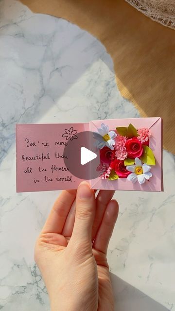 86K views · 7K likes | Eve on Instagram: "Cute gift for Mother’s Day inspired by @katharina_tarta_crafts 🌷✨🌸🤍" Mother’s Day Card Ideas Pop Up, Greeting Cards For Mother's Day, Paper Mothers Day Crafts, Birthday Card Ideas For Mom Diy, 3d Mothers Day Cards, Mother’s Day Card Idea, Mother's Day Card Ideas Diy, Mother’s Day Cards, Cute Mothers Day Cards