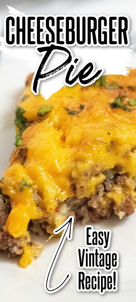 Jiffy Cheeseburger Casserole, Hamburger Pie Recipes Bisquick, Hamburger Pie Recipes Easy, Hamburg Pie Recipes, Cheeseburger Pie No Bisquick, Bus Quick Cheeseburger Pie, Bisquick Cheeseburger Pie Recipes, Hamburger Bisquick Recipes, Bacon Cheeseburger Pie Bisquick