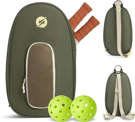 Amazon.com : Dinkly Pickleball Bag for Women Pickleball Backpack Quilted Crossbody Sling Bag Tennis Bag Backpack Pickle Ball Paddle Bag : Sports & Outdoors Tennis Bags Backpacks, Pickle Ball Paddle, Tennis Bag, Pickle Ball, Sport Tennis, Pickleball Paddles, Green Material, Navy Green, Navy And Green