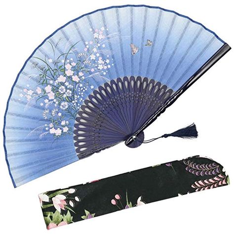 Sailor Moon Birthday, Chinese Fans, Chinese Accessories, Folding Fans, Antique Fans, Folding Hand Fan, Japanese Fan, Blue Home, Kawaii Accessories