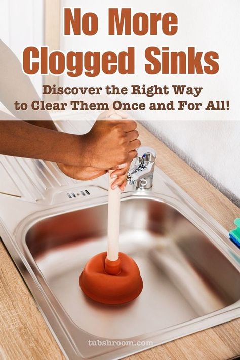 Explore the essentials of clear sink strategies, unclog sink without chemicals, homemade drain cleaner, how to use a plunger correctly, and signs of clogged drains. This information is crucial for effectively dealing with sink clogs while minimizing the use of harmful chemicals. Save this for later for chemical-free cleaning, maintaining clear drains, DIY plumbing tricks, preventing sink blockages, and safe drain unclogging methods. Clogged Kitchen Sink, Kitchen Sink Clogged, Homemade Drain Cleaner, Unclog Sink, Clogged Drains, Sink Stopper, Unclog Drain, Chemical Free Cleaning, Bathroom Drain