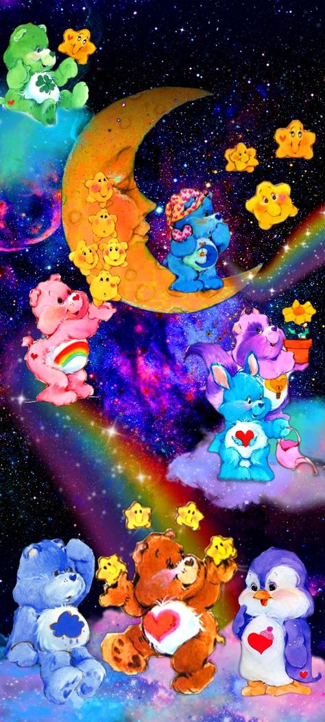 Care Bear Cousins Wallpaper, Vintage Care Bears Wallpaper, Scary Cute Wallpaper, Care Bare Wallpapers, Care Bear Wallpaper Iphone, Care Bears Aesthetic Wallpaper Iphone, Carebear Wallpaper Care Bears, Vintage Care Bears Aesthetic Wallpaper, Carebear Wallpapers