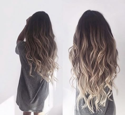 Taupe Balayage Hair, Balyage Long Hair Brunette To Blonde, Dark Brown Ombre Hair, Long Hair Ombre, Black Haircut Styles, Black To Blonde Hair, Beautiful Highlights, Best Ombre Hair, Blonde Hair With Roots