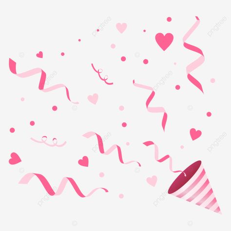 Valentine Elements, Heart Ribbon, Art Valentines, Pink Valentines, Ribbon Design, Design Vector, Grand Opening, Birthday Banner, Free Png