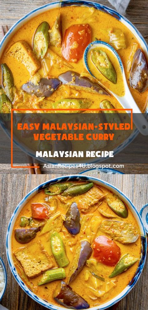 #Malaysian #Recipes Malaysian Vegetarian Recipes, Malaysian Curry, Malaysian Recipes, Curry Dishes, Powder Recipe, Vegetable Curry, Malaysian Food, Veg Recipes, Best Recipe