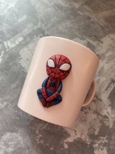 Spiderman Pottery, Spiderman Coffee, Polymer Clay Mug For Men, Spider Ceramic Mug, Disney Sculpted Mugs, Marvel Coffee Mugs, Superman Gifts, Disney Coffee Mugs, Spiderman Theme