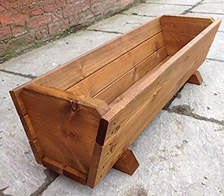 Water Trough Ideas, Large Wooden Planters, Diy Wooden Planters, Garden Troughs, Wooden Trough, Trough Planter, Water Trough, Wood For Sale, Diy Planter Box