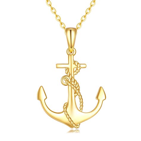 PRICES MAY VARY. ❤Anchor NECKLACE❤Anchor is a very important facility to the ship, because it can make the ship stable and the ship will not lose its way. Therefore people love anchor, for it can bring us direction and the sense of security! Just gift it to your sailor or your love ones for the great meaning ❤MATERIAL❤Anchor Jewelry use 58.5% pure gold (in 14k real gold ),Which Makes it Not Easy to Break,Tarnish or Tangle.Stamped "14K" or "Au585" , authenticity and quality approved.Great handmad Anchor Jewelry, Anchor Pendant, Anchor Necklace, She Girl, Jewelry Christmas, Christmas Gift Jewelry, Christmas Gifts For Women, Pure Gold, Nautical Theme