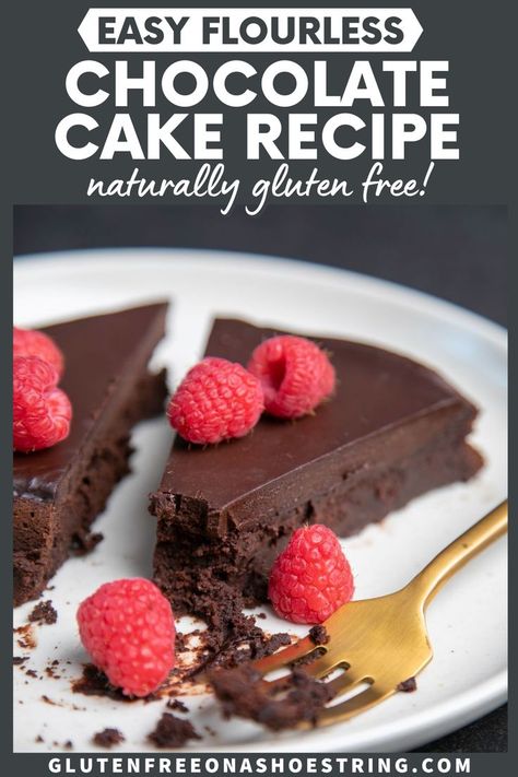 Gluten Free Flourless Chocolate Cake, Easy Flourless Chocolate Cake, Chocolate Torte Cake, Flourless Chocolate Cake Gluten Free, Flourless Cake Recipes, Fudgy Chocolate Cake, Flourless Chocolate Torte, Flourless Desserts, Flourless Chocolate Cake Recipe