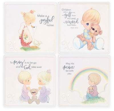 Baby Artwork Plaques (Set of 4) #home#Plaques#cor Precious Moments Nursery, Baby Artwork, Homemade Wedding Gifts, Homemade Anniversary Gifts, 40th Anniversary Gifts, Decorative Plaques, Precious Moments Figurines, Year Anniversary Gifts, Nursery Decor Girl