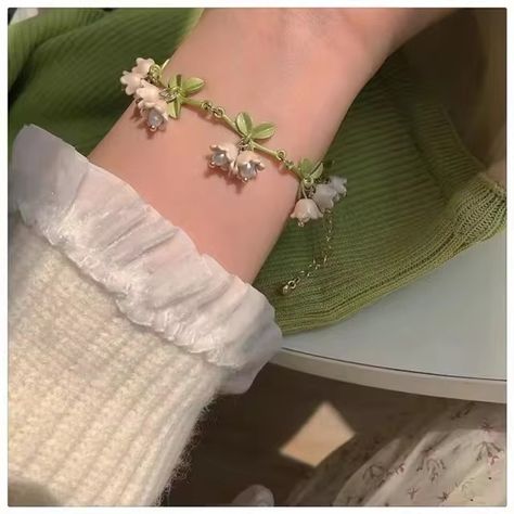 Flower Bangles, Lily Valley, Fashion Forest, Lily Of The Valley Flowers, Bangles Bracelets, Birth Flower, Birth Flowers, Bracelet For Women, Lily Of The Valley