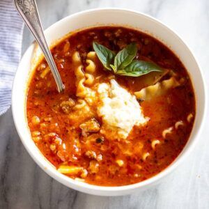 Lasagna Soup Recipe - Tastes Better From Scratch Minestrone Slow Cooker, Vegetarian Lasagna Soup, Lasagne Soup, Roasted Tomato Basil Soup, Hearty Soup Recipes, Lasagna Soup Recipe, Tastes Better From Scratch, Vegetarian Lasagna, Vegetarian Meal Plan