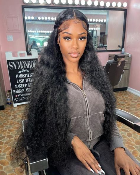 Frontal Wig Hairstyles, Hair Wigs For Black Women, Cute Box Braids Hairstyles, Sew Ins, Deep Wave Hairstyles, Curly Human Hair Wig, Natural Hair Styles Easy, Curly Hair Inspiration, Hair Ponytail Styles